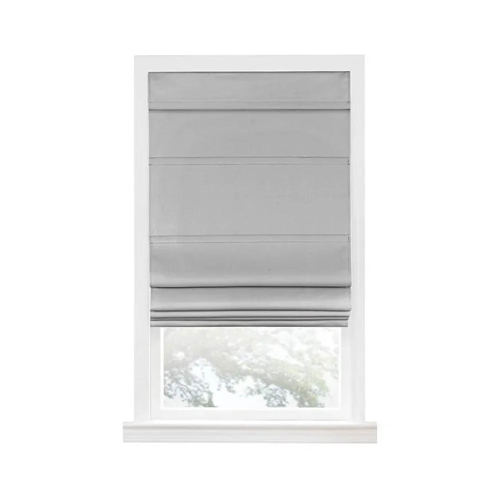 PowerSellerUSA Cordless Buffalo Plaid Curtains, Roman Shades for Windows, Room